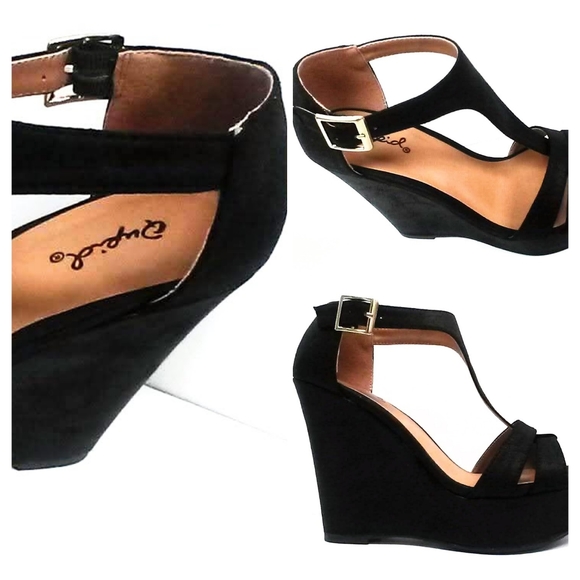 NEW! Black Wedge Platform Heel! - Picture 5 of 10